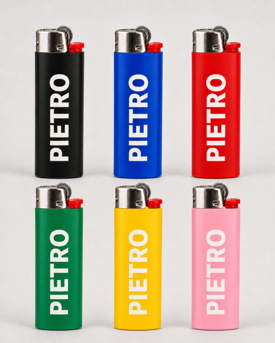 Gamma colori PIETRO disponibili: nero, blu, rosso, verde, giallo, rosa